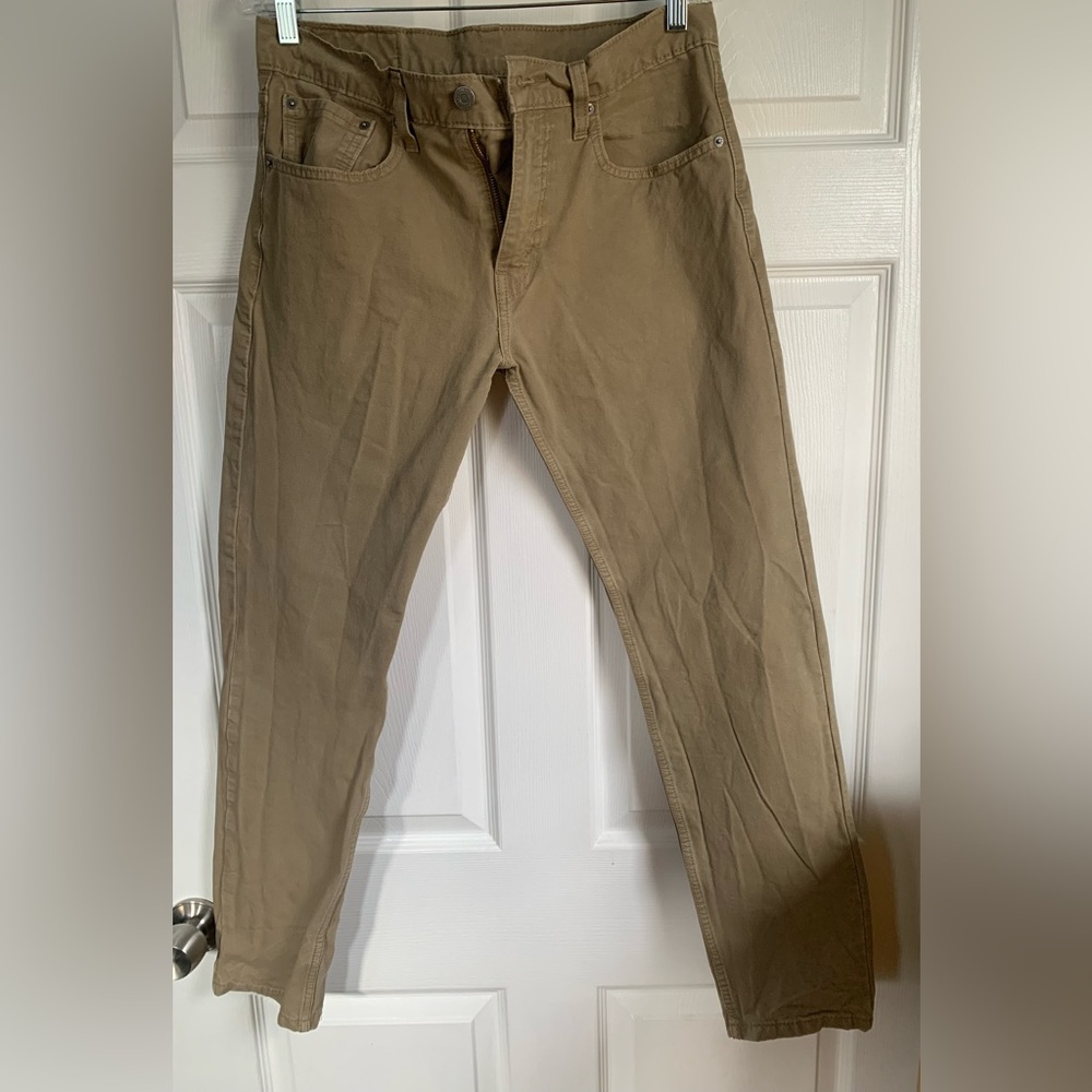 Levi's 512 Slim Tapered Fit Twill Pants in Harvest Gold (W31 L32)